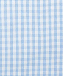 Pale Blue & White Slim Fit Double Cuff Core Poplin Gingham Formal Shirt