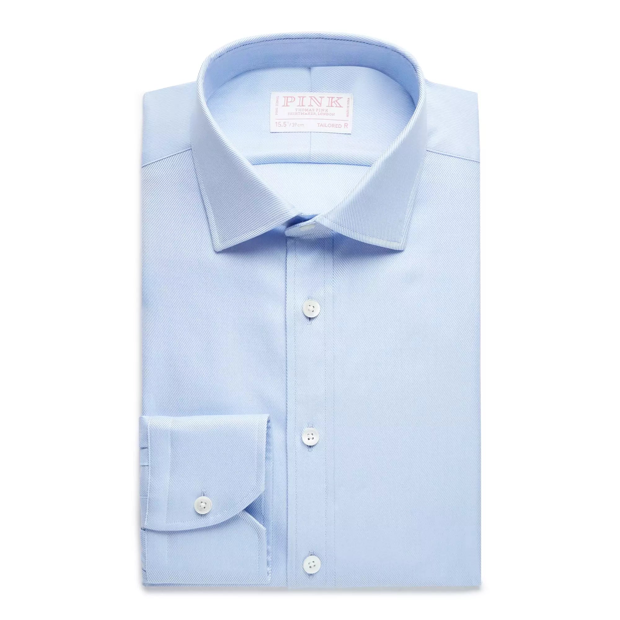 Pale Blue Tailored Fit Royal Twill Formal Shirt