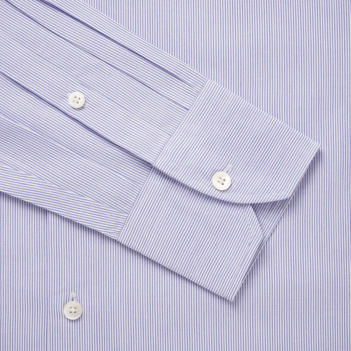 Deep Blue & White Slim Fit Pin Stripe Formal Shirt